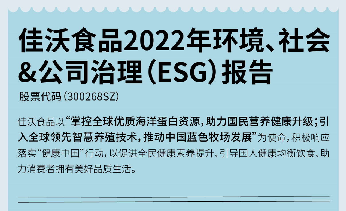 佳沃食品2022 ESG報告長圖解析